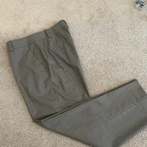 Ann Taylor ankle length pant, herringbone pattern, brown tones